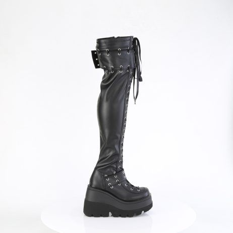 DemoniaCult SHAKER-325 SHA325/BVL Stivali Donna   Plateau 11.4 Nero SHA325/BVL
