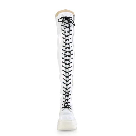 DemoniaCult SHAKER-374 SHA374/WHGPT Stivali Donna   Plateau 11.4 Bianco SHA374/WHGPT
