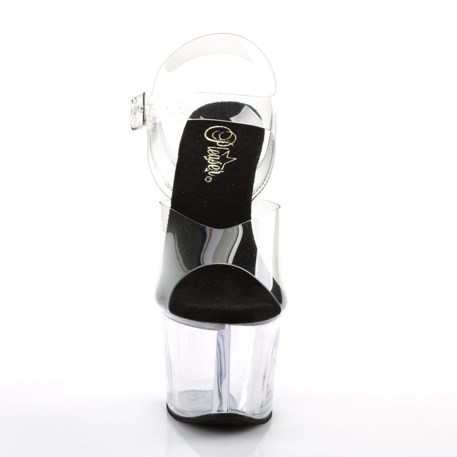 Pleaser SKY-308 SKY308/C-B/M Sandali con Cinturino  Tacco Altissimo 17 Plateau 7.0 Nero SKY308/C-B/M