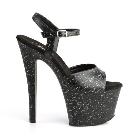 Pleaser SKY-309MMG SKY309MMG/BPU/M Sandali con Cinturino  Tacco Altissimo 17 Plateau 7.0 Nero SKY309MMG/BPU/M