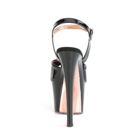 Pleaser SKY-309TT SKY309TT/B/B-ROGCH Sandali con Cinturino  Tacco Altissimo 17 Plateau 7.0 Nero SKY309TT/B/B-ROGCH