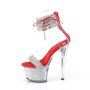 Pleaser SKY-327RSI SKY327RSI/RS-R/RS Sandali Donna  Tacco Altissimo 17 Plateau 7.0 Argento SKY327RSI/RS-R/RS
