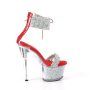 Pleaser SKY-327RSI SKY327RSI/RS-R/RS Sandali Donna  Tacco Altissimo 17 Plateau 7.0 Argento SKY327RSI/RS-R/RS