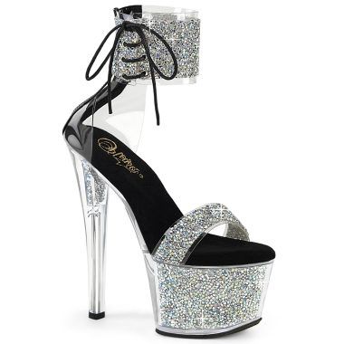 Pleaser SKY-327RSI SKY327RSI/RS-B/RS Sandali Donna  Tacco Altissimo 17 Plateau 7.0 Nero SKY327RSI/RS-B/RS