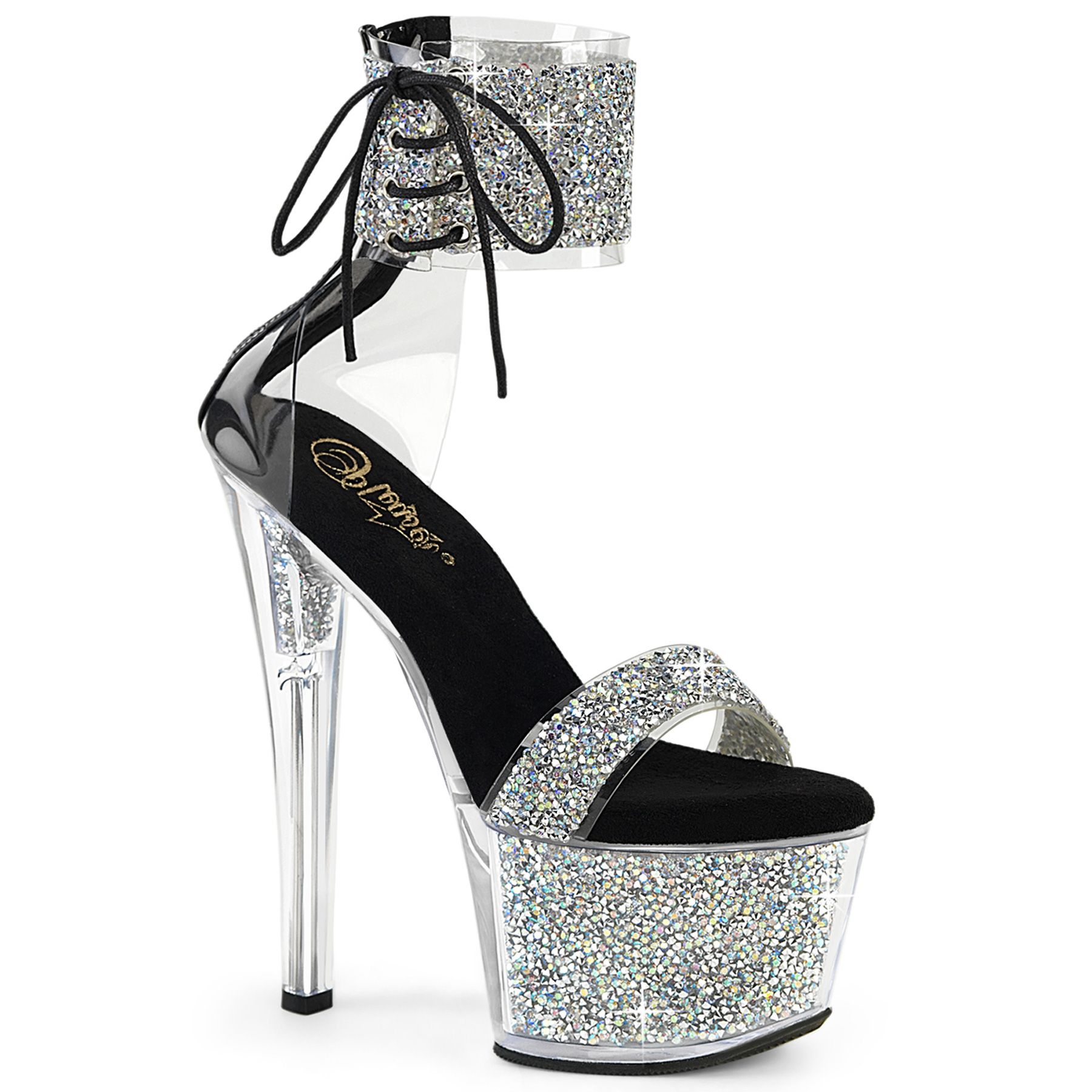 Pleaser SKY-327RSI SKY327RSI/RS-B/RS Sandali Donna  Tacco Altissimo 17 Plateau 7.0 Nero SKY327RSI/RS-B/RS