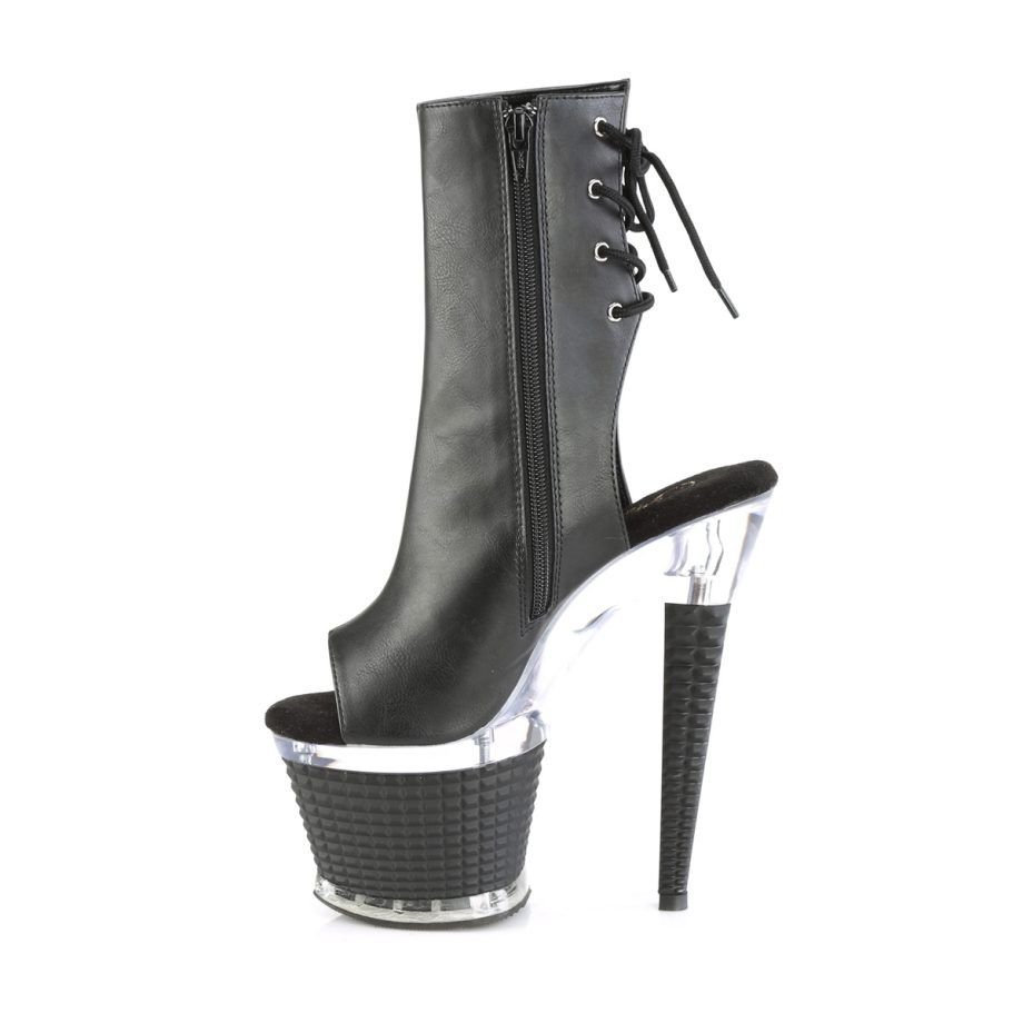 Pleaser SPECTATOR-1018 SPEC1018/BPU/C-B Tronchetti  Tacco Altissimo 17 Plateau 7.6 Nero SPEC1018/BPU/C-B