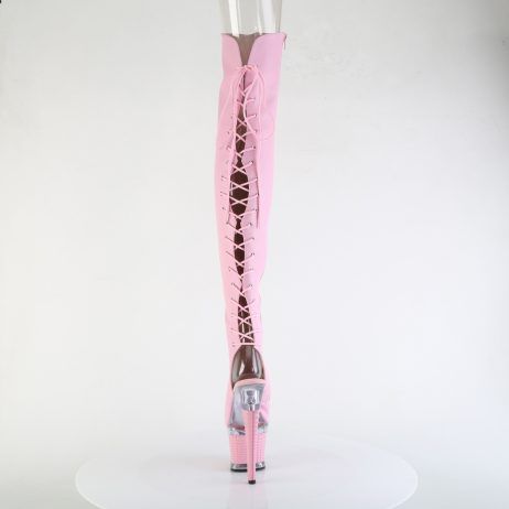 Pleaser SPECTATOR-3030 SPEC3030/BPPU/C-BP Stivali Sopra il Ginocchio  Tacco Altissimo 17 Plateau 7.6 Trasparente SPEC3030/BPPU/C-BP