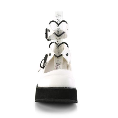 DemoniaCult SPRITE-02 SPR02/WVL Scarpe Donna   Plateau 5.7 Bianco SPR02/WVL