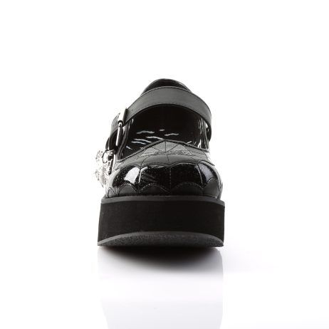 DemoniaCult SPRITE-05 SPR05/BVL-BPT Scarpe Donna   Plateau 5.7 Nero SPR05/BVL-BPT