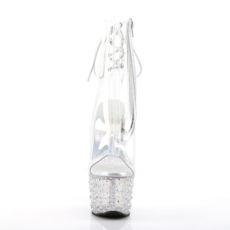 Pleaser STARDANCE-1018C-7 STDANCE1018C-7/C/M Tronchetti  Tacco Altissimo 17 Plateau 7.0 Argento STDANCE1018C-7/C/M