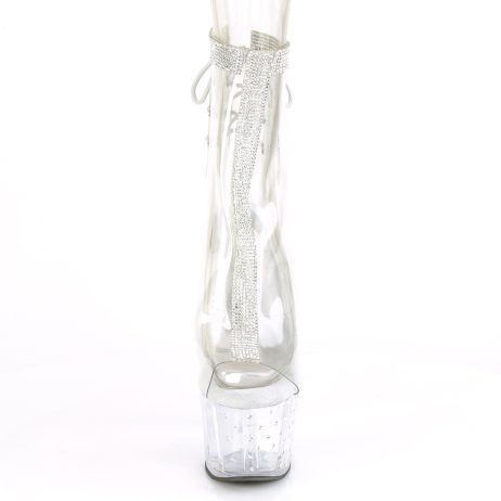 Pleaser STARDUST-1018C-2RS STDUS1018C-2RS/C/M Tronchetti  Tacco Altissimo 17 Plateau 7.0 Trasparente STDUS1018C-2RS/C/M