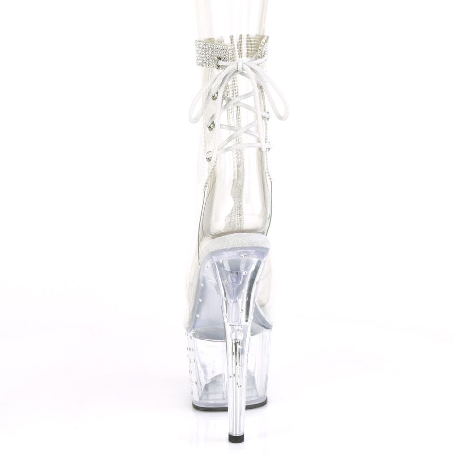 Pleaser STARDUST-1018C-2RS STDUS1018C-2RS/C/M Tronchetti  Tacco Altissimo 17 Plateau 7.0 Trasparente STDUS1018C-2RS/C/M