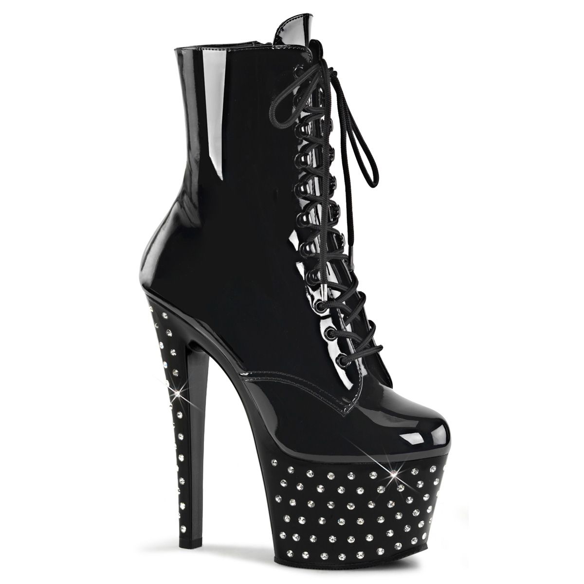 Pleaser STARDUST-1020-7 STDUS1020-7/B/M Tronchetti  Tacco Altissimo 17 Plateau 7.0 Nero STDUS1020-7/B/M