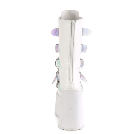 DemoniaCult SWING-230 SWI230/WVL Stivaletti al Polpaccio   Plateau 14.0 Bianco SWI230/WVL