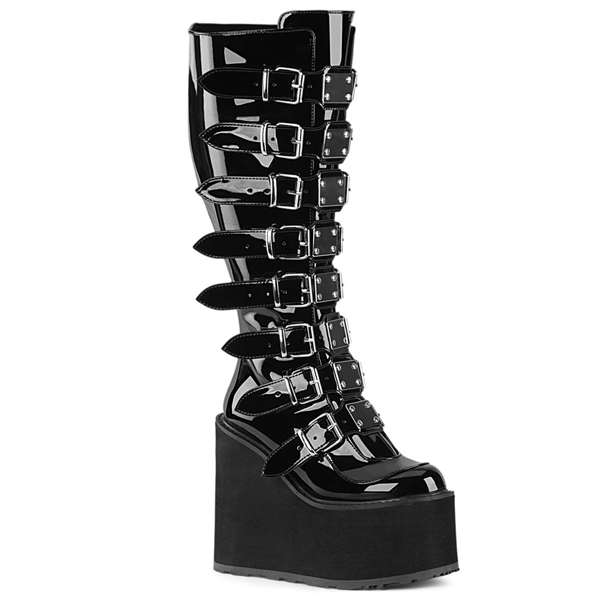DemoniaCult SWING-815WC SWI815WC/B Stivali Donna   Plateau 14.0 Nero SWI815WC/B