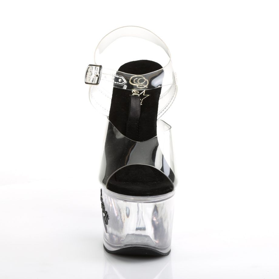 Pleaser TIPJAR-708-5 TIP708-5/C/BG Sandali con Cinturino  Tacco Altissimo 17 Plateau 7.0 Nero TIP708-5/C/BG