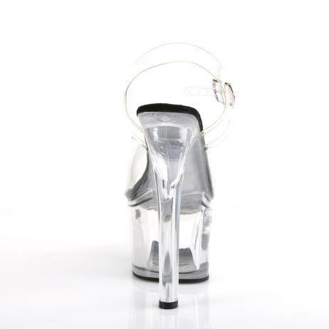 Pleaser TIPJAR-708-5 TIP708-5/C/BG Sandali con Cinturino  Tacco Altissimo 17 Plateau 7.0 Nero TIP708-5/C/BG