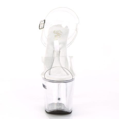 Pleaser TIPJAR-708RAD TIP708RAD/C/M Sandali con Cinturino  Tacco Altissimo 17 Plateau 8.3 Trasparente TIP708RAD/C/M