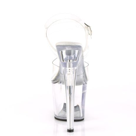 Pleaser TIPJAR-708RAD TIP708RAD/C/M Sandali con Cinturino  Tacco Altissimo 17 Plateau 8.3 Trasparente TIP708RAD/C/M