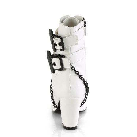 DemoniaCult VIVIKA-128 VIK128/WVL Tronchetti  Tacco 7 Bianco VIK128/WVL