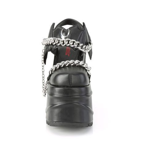 DemoniaCult WAVE-20 WAVE20/BVL Sandali con Cinturino  Tacco Altissimo 15 Nero WAVE20/BVL