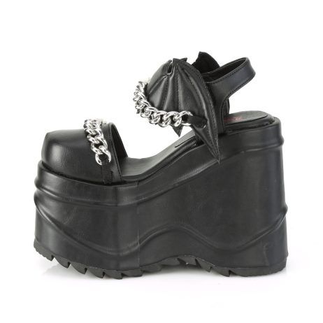 DemoniaCult WAVE-20 WAVE20/BVL Sandali con Cinturino  Tacco Altissimo 15 Nero WAVE20/BVL