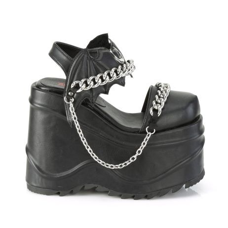 DemoniaCult WAVE-20 WAVE20/BVL Sandali con Cinturino  Tacco Altissimo 15 Nero WAVE20/BVL