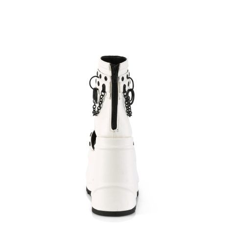 DemoniaCult WAVE-22 WAVE22/WVL Tronchetti  Tacco Altissimo 15 Plateau 15.2 Bianco WAVE22/WVL