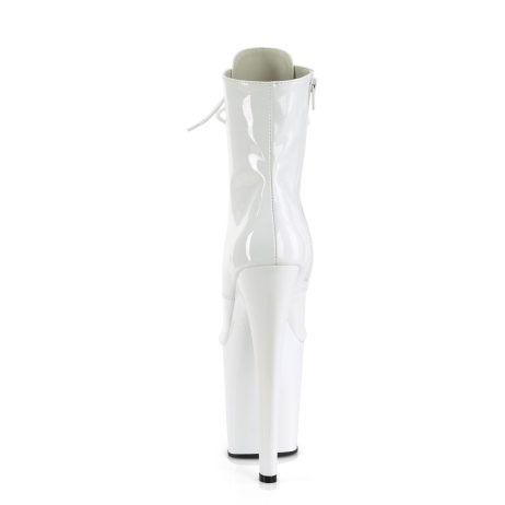Pleaser XTREME-1021 XTM1021/W/M Tronchetti  Tacco Altissimo 20 Plateau 10.0 Bianco XTM1021/W/M