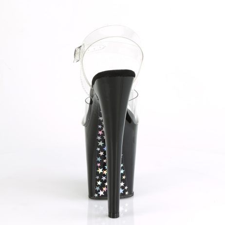 Pleaser XTREME-808CHS XTM808CHS/C/B-SHG Sandali con Cinturino  Tacco Altissimo 20 Plateau 10.0 Nero XTM808CHS/C/B-SHG