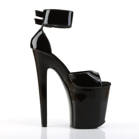 Pleaser XTREME-875 XTM875/B/M Sandali Donna  Tacco Altissimo 20 Plateau 10.2 Nero XTM875/B/M
