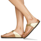 BIRKENSTOCK Gizeh Birko-flor / Oro / Regular Oro Infradito Donna - 8