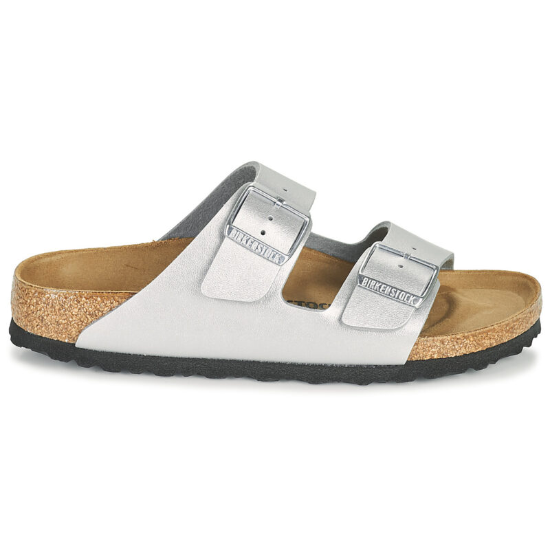 BIRKENSTOCK Arizona Birko-flor / Silver / Stretto Argento Ciabatta Donna - 2