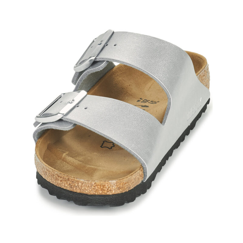 BIRKENSTOCK Arizona Birko-flor / Silver / Stretto Argento Ciabatta Donna - 3