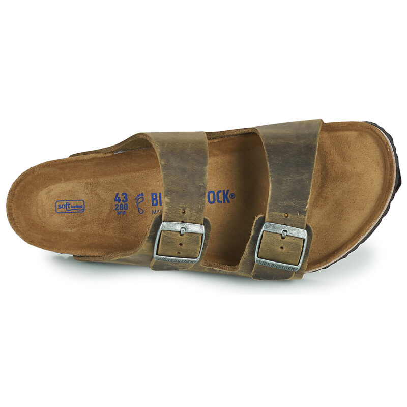 BIRKENSTOCK Arizona Soft Footbed Oiled / Pelle / Khaki / Regular Kaki Ciabatta Donna - 6