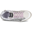 Meline NCK322 Silberne Damen-Sneaker mit hohem Schaft &ndash; Gr&ouml;&szlig;e 6