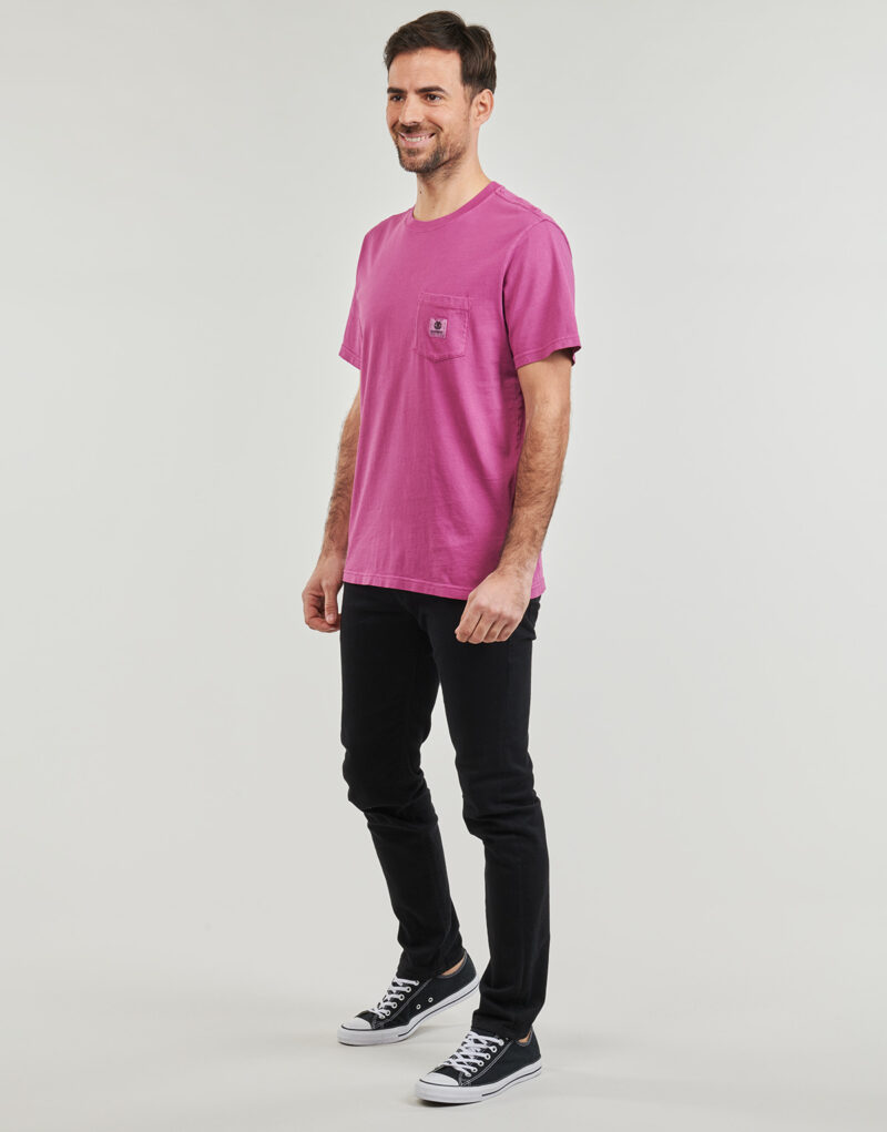 Camisetas Element BASIC POCKET PIGMENT SS Rosa T-shirt maniche corte Uomo - 3