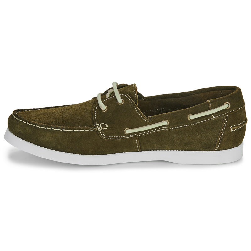 Carlington Chaussures bateau BORSI Kaki pour hommes - 4