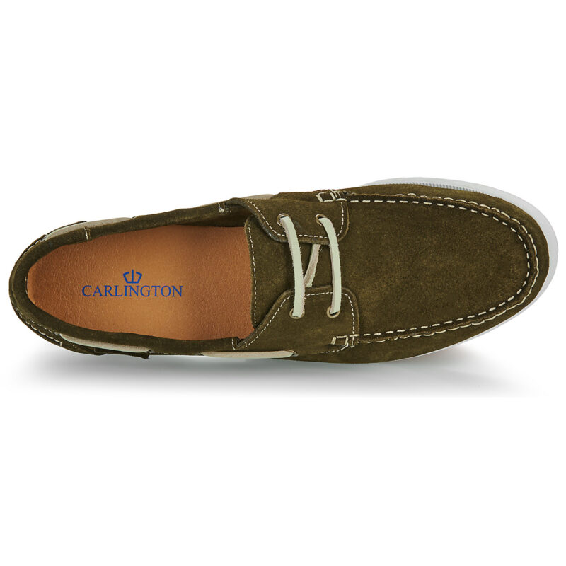 Carlington Chaussures bateau BORSI Kaki pour hommes - 6