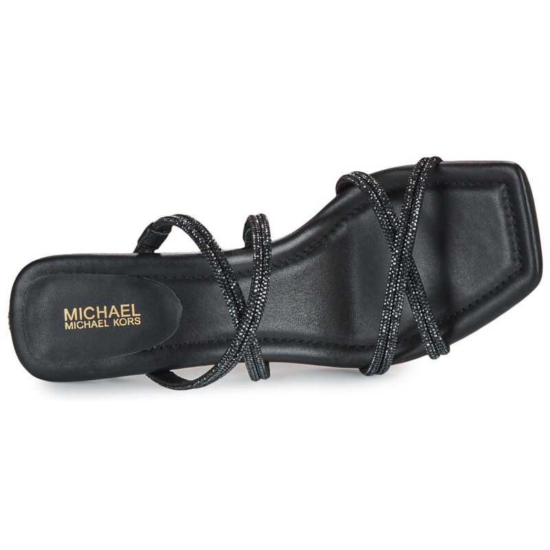 MICHAEL Michael Kors CORRINE SANDAL Black Women's Slipper - 6