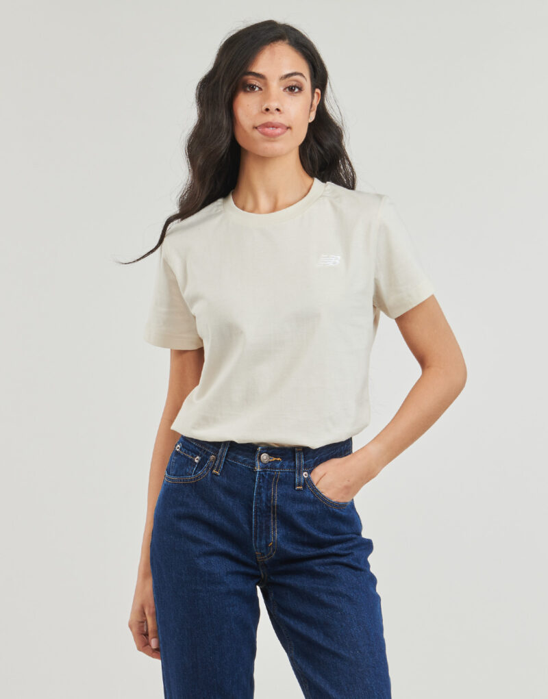 T-shirt New Balance SMALL LOGO T-SHIRT Beige T-shirt maniche corte Donna - 2