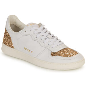 Myma  7616MY00-CUIR-BLANC-GLIT-PLATINE  Bianco -  Sneakers basse Donna