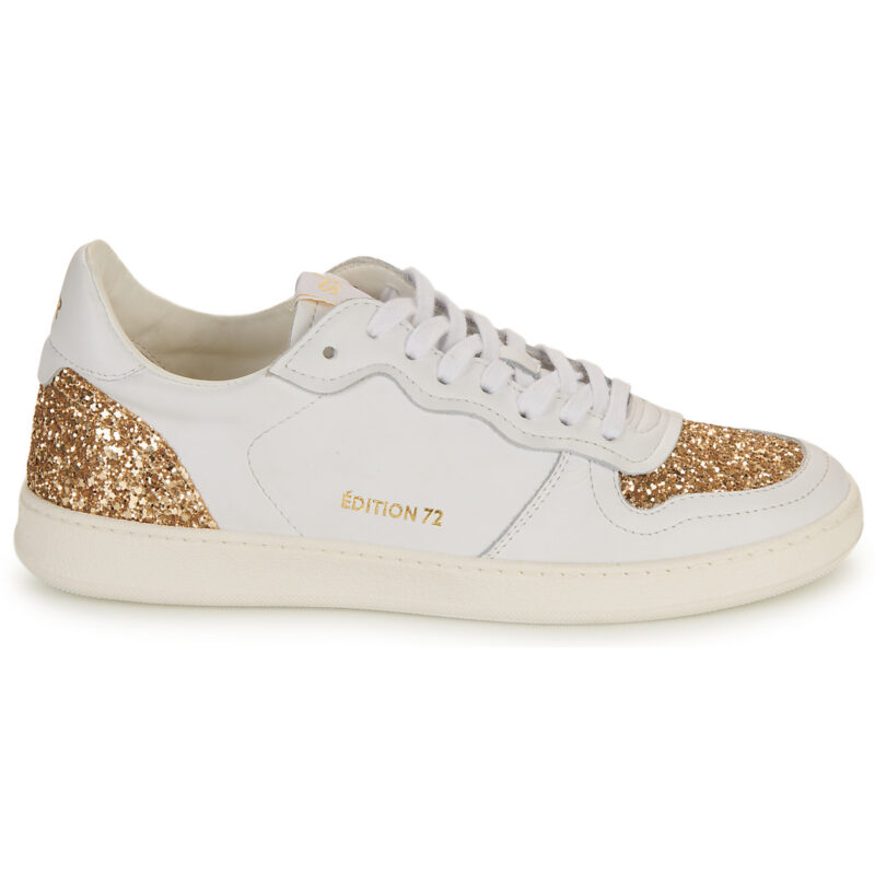 Myma 7616MY00-CUIR-BLANC-GLIT-PLATINE Wei&szlig; Sneaker niedrig Damen - 2