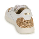Myma 7616MY00-CUIR-BLANC-GLIT-PLATINE Wei&szlig; Sneaker niedrig Damen - 5