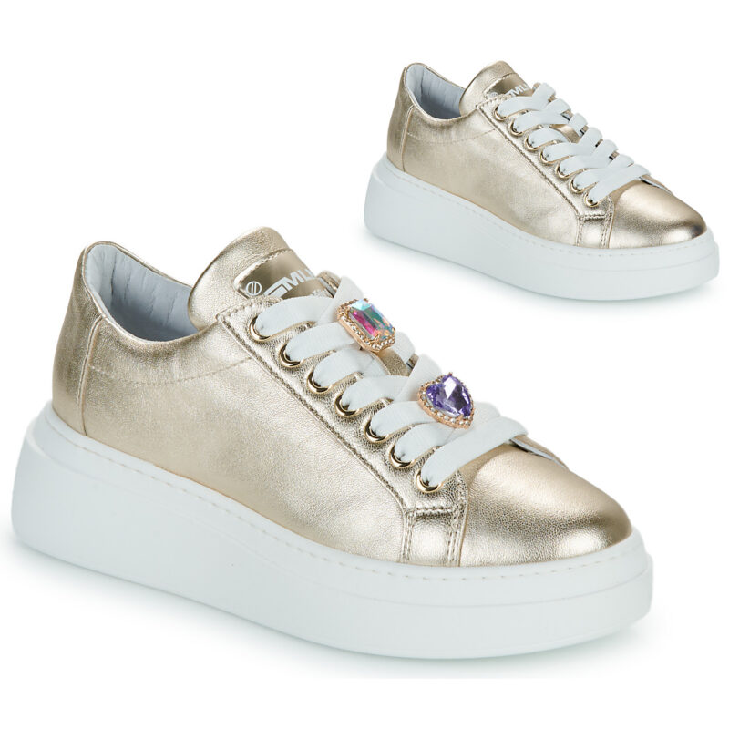 Meline LO100-ACC-P9608 Goldene Damen-Sneaker - Gr&ouml;&szlig;e 1