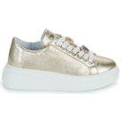 Meline LO100-ACC-P9608 Goldene Damen-Sneaker - Gr&ouml;&szlig;e 2
