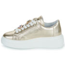 Meline LO100-ACC-P9608 Goldene Damen-Sneaker - Gr&ouml;&szlig;e 4