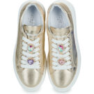 Meline LO100-ACC-P9608 Goldene Damen-Sneaker - Gr&ouml;&szlig;e 6