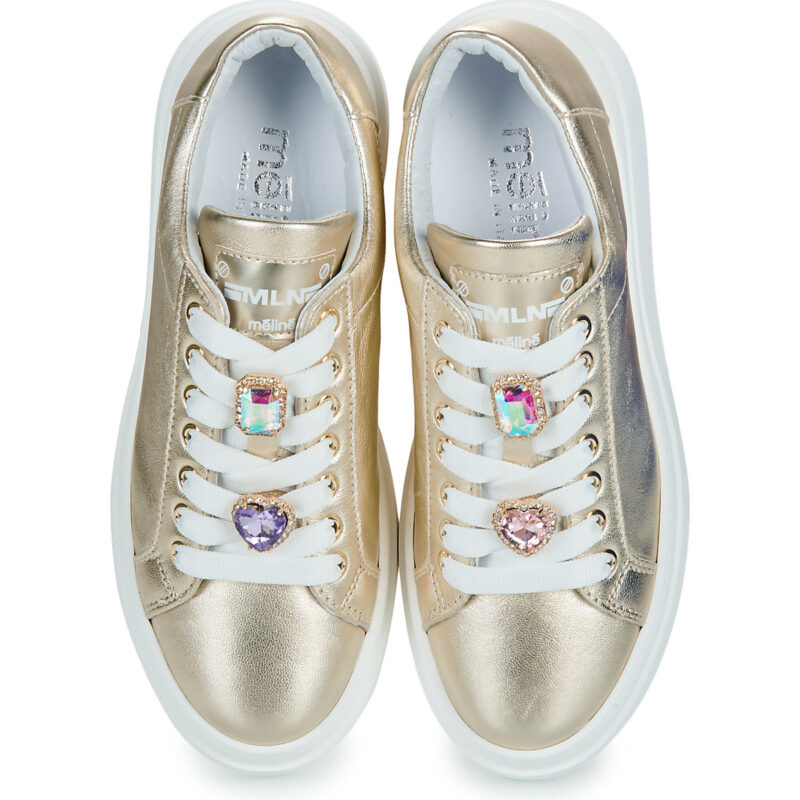 Meline LO100-ACC-P9608 Goldene Damen-Sneaker - Gr&ouml;&szlig;e 6