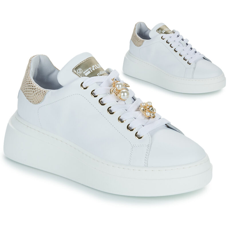 Meline LO247-ACC-P9096 Zapatillas bajas blancas para mujer - 1